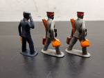 Vtg Black Americana Lot of 3 Cast Iron Toy Porters #613 Whisk Broom Lead Figure
