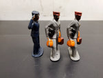 Vtg Black Americana Lot of 3 Cast Iron Toy Porters #613 Whisk Broom Lead Figure