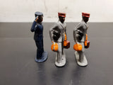 Vtg Black Americana Lot of 3 Cast Iron Toy Porters #613 Whisk Broom Lead Figure