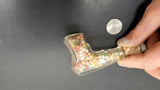 Vtg TH Stough Glass JR 22 Play Pistol Gun Musical Toy Candy Jar Jeanette Pa