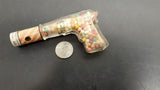 Vtg TH Stough Glass JR 22 Play Pistol Gun Musical Toy Candy Jar Jeanette Pa