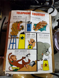 Vtg 1964 American Telephone Telegraph Poster Advertisement Phone Courtesy Unique