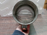 Vtg Bromwells 5 Cup Measuring Sifter Red Wood Crank Handle Flour Sifter Metal