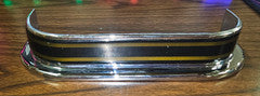 Vtg NOS Custom Chrome CCI Oil Tank Trim Gold Black Shovelhead 4 speed Harley FX