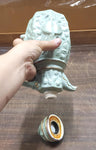 Vtg EMPTY 1982 Jim Beam Green J.J. McShane Embossed Liquor Decanter Regal China