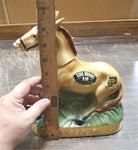 Vtg Empty Ezra Brooks Missouri Brown Harnessed Mule Decanter Heritage 1971