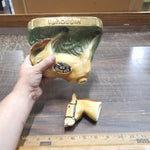 Vtg Empty Ezra Brooks Missouri Brown Harnessed Mule Decanter Heritage 1971