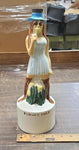 Vtg EMPTY 1968 Royal Enfield Flower Child & Hippie Porcelain Liquor Decanters