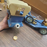 Vtg 1976 Jim Beam 1909 Blue Thomas Blue Flyer Car EMPTY Decanter Regal China VF
