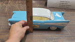 Vtg Empty Jim Beam Decanter 1957 Chevy Corvette Turquoise Belair Chevrolet
