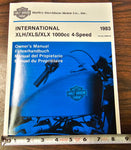 Harley Davidson 1983 Sportster Ironhead XLH/XLS/XLX International Owners Manual
