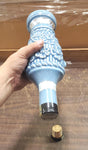 Vtg Empty 1967 Jim Beam Blue Flowered Design Decanter Embossed W/ Original Box