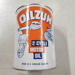 Vtg Oilzum 2 Stroke Engine Motorcycle Chainsaw Oil Can 70's AHRMA Maico Bultaco