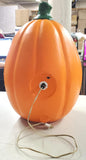 Vtg Blow Mold JackO Lantern Pumpkin Orange Central Foam Plastics Halloween Works