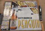 VTG KICK SOME ICE! PITTSBURGH PENGUINS SEASON SCHEDULE POSTER FROM OCTOBER '95
