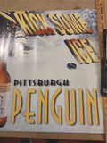 VTG KICK SOME ICE! PITTSBURGH PENGUINS SEASON SCHEDULE POSTER FROM OCTOBER '95