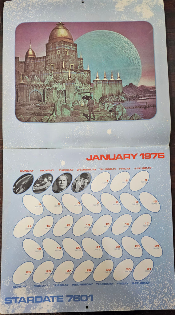 Rare VTG 1976 Star Trek Original Series Stardate Wall Calendar Rare VTG 1976 Star Trek Original Series Stardate Wall Calendar