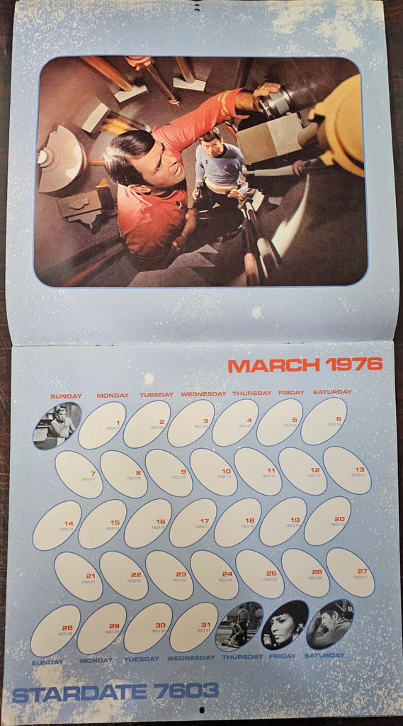 Rare VTG 1976 Star Trek Original Series Stardate Wall Calendar Rare VTG 1976 Star Trek Original Series Stardate Wall Calendar