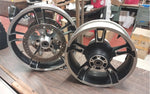 Pair Enforcer Mag Wheels Harley Bagger FLHX 3.50 x19 5.00x16 W Rotors Glide King