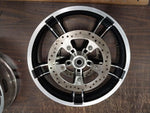 Pair Enforcer Mag Wheels Harley Bagger FLHX 3.50 x19 5.00x16 W Rotors Glide King