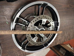 Pair Enforcer Mag Wheels Harley Bagger FLHX 3.50 x19 5.00x16 W Rotors Glide King