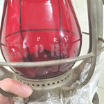Vtg Dietz Vesta Red Glass B.R.& P.RY. Railroad Lantern New York USA Oil Lamp