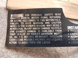 NOS Original Air Cleaner Warning Decal Sticker Label Harley Black / Silver 90's