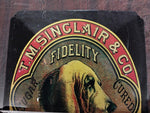 Vtg T.M. Sinclair & Co. Fidelity Sugar cured Ham tin Advertis sign 13 1/2" x 17"