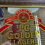 Ic Golden Lager Iron City Beer Mirror sign Bar Room Tavern Breweriana Pgh