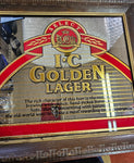 Ic Golden Lager Iron City Beer Mirror sign Bar Room Tavern Breweriana Pgh