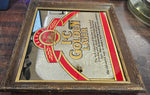 Ic Golden Lager Iron City Beer Mirror sign Bar Room Tavern Breweriana Pgh