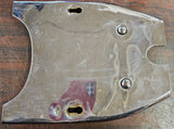 Vtg Chrome Seat Frame Cover Pan Panhead Shovelhead Buddy FLH Glide Trim Harley