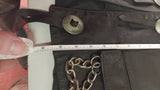 XXL OEM Harley Leather Vest Conchos lace Chain Biker Liner Factory 90's Vtg