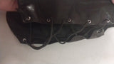 XXL OEM Harley Leather Vest Conchos lace Chain Biker Liner Factory 90's Vtg
