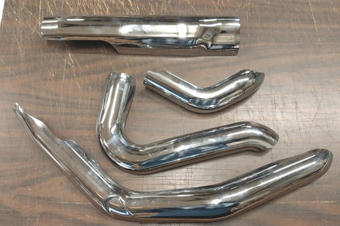 Chrome Heat shield Kit Harley FLHX Street Road Glide King M8 Bagger stock exhaus