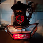 VTG STROH'S BEER LIGHT SIGN 3 D BAR MAN CAVE BREWERIANA STEIN WALL COPPER Works