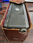Vintage KODAK ZOOM 8 Automatic 8mm movie Camera and brown comes w / leather Case