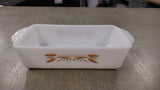 2 VTG Fire King 1 & 1 1/2 Quart Casserole Dishes Golden Wheat Bake Wear Dish