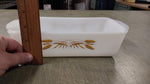 2 VTG Fire King 1 & 1 1/2 Quart Casserole Dishes Golden Wheat Bake Wear Dish