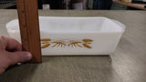 2 VTG Fire King 1 & 1 1/2 Quart Casserole Dishes Golden Wheat Bake Wear Dish