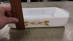 2 VTG Fire King 1 & 1 1/2 Quart Casserole Dishes Golden Wheat Bake Wear Dish
