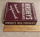 Vintage 1940s Hershey Milk Chocolate Carboard Box Only Candy Collectible PA USA
