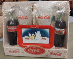 1997 Coca Cola Collectible Christmas Gift Set Polar Bear 2 Glasses Bottle Coke