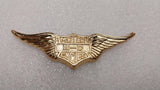 Small Harley Gold Eagle Wings Emblem NOS Battery Cover Sissybar Bar Shield Vtg