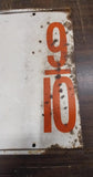 Vtg Gulftane Metal Gasoline Pump Sign Rectangle 35x16 Oil Company Advertisemen