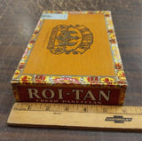 2 Vintage Cigar Empty Boxes Collectible Canariad'oro 1892 & EL ROI-Tan Storage