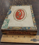 2 Vintage Cigar Empty Boxes Collectible Canariad'oro 1892 & EL ROI-Tan Storage