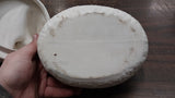 Vintage White Porcelain Easter Bunny Basket Candy Cookie Dish w/ Lid Trinket