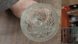 Vintage Diamond Thumbprint Clear Glass Hazel Atlas Vase Goblet 6"