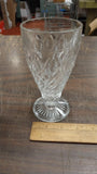 Vintage Diamond Thumbprint Clear Glass Hazel Atlas Vase Goblet 6"